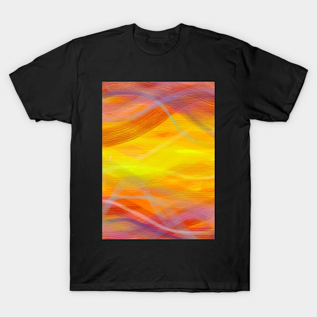 ORANGE AND YELLOW BRUSHES T-Shirt by SikiuFactory